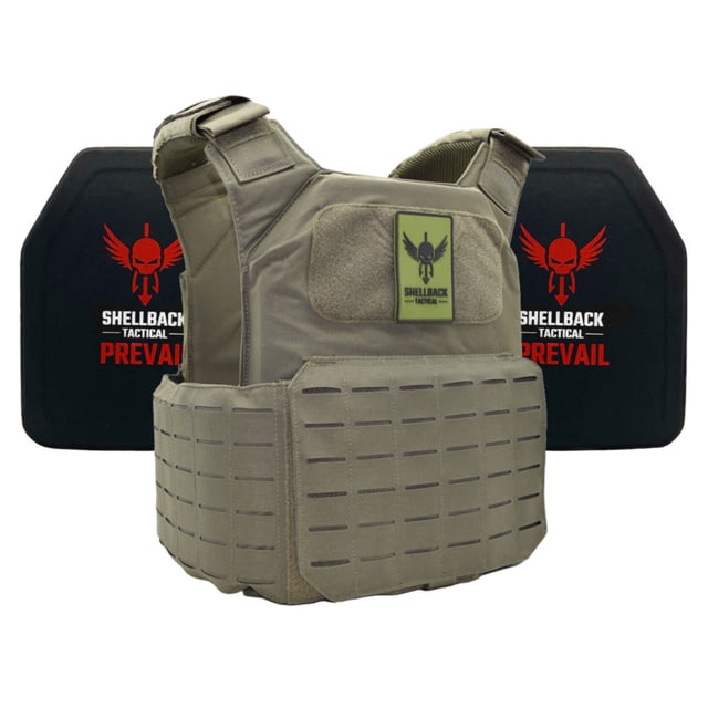Shellback Tactical Shield 2.0 Lightweight Level IV Ceramic Plates Armor Kit Ranger Green One Size - Shellback Tactical