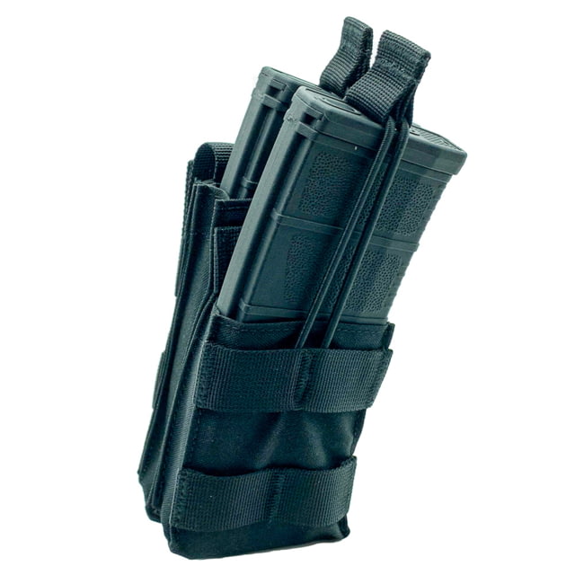 Shellback Tactical Single Stacker Open Top Pouch for Two M4/AR15 Mag Black One Size - Shellback Tactical