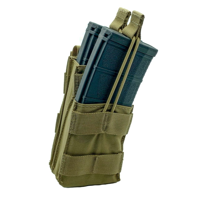 Shellback Tactical Single Stacker Open Top Pouch for Two M4/AR15 Mag Coyote One Size - Shellback Tactical