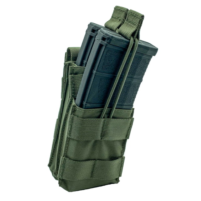 Shellback Tactical Single Stacker Open Top Pouch for Two M4/AR15 Mag Ranger Green One Size - Shellback Tactical