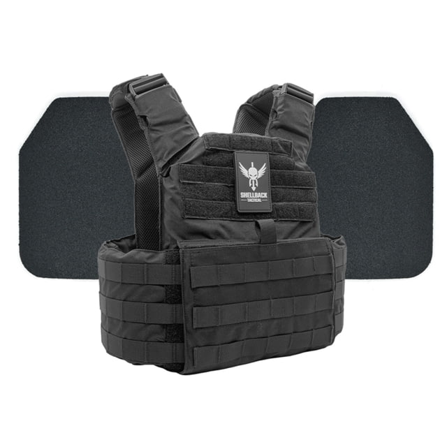 Shellback Tactical Skirmish Body Armor Kit with Level III+ Model P5mmSAO Plates Black One Size - Shellback Tactical