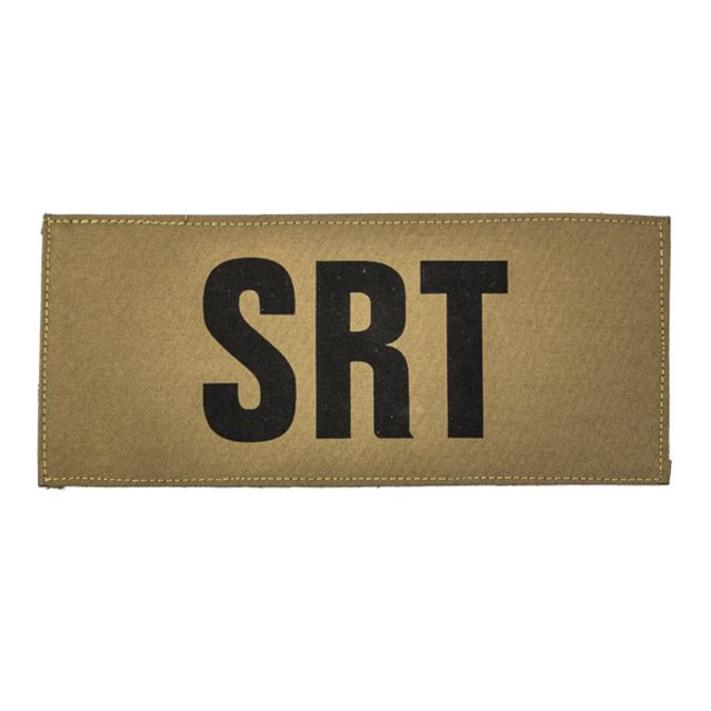 Shellback Tactical SRT ID-Placard Hook Back 3 x 7inch Black on Coyote One Size Fits Most - Shellback Tactical