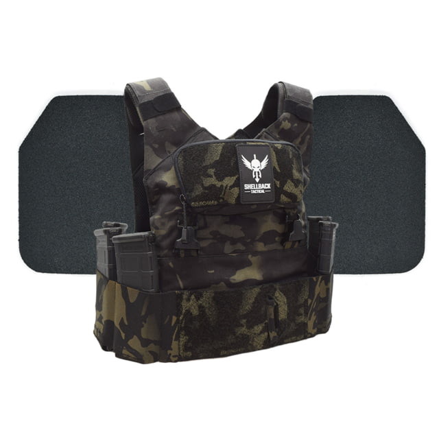 Shellback Tactical Stealth 2.0 Body Armor Kit with Level III+ Model P5mmSAO Armor Plates Ranger Green One Size - Shellback Tactical