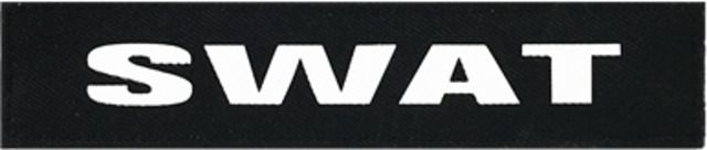Shellback Tactical SWAT ID-Placard Hook Back 1 x 5inch White on Black One Size Fits Most - Shellback Tactical
