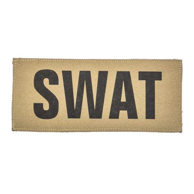 Shellback Tactical SWAT ID-Placard Hook Back 3 x 7inch Black on Coyote One Size Fits Most - Shellback Tactical
