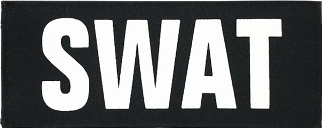Shellback Tactical SWAT ID-Placard Hook Back 2 x 5inch White on Black One Size Fits Most - Shellback Tactical