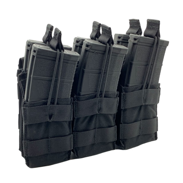 Shellback Tactical Triple Stacker Open Top Pouch for Six M4 Mag Black One Size - Shellback Tactical