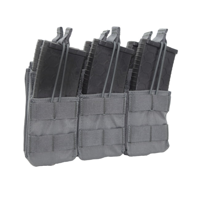 Shellback Tactical Triple Stacker Open Top Pouch for Six M4 Mag Wolf Grey One Size - Shellback Tactical