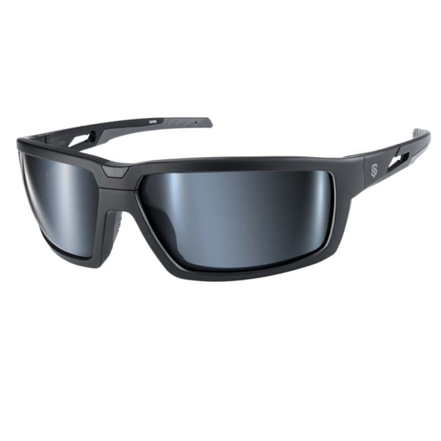 Shellshock Protection Eclipse Men's Sunglasses Black Frame Polarized Chrome Z87+ Lens - Shellshock Protection