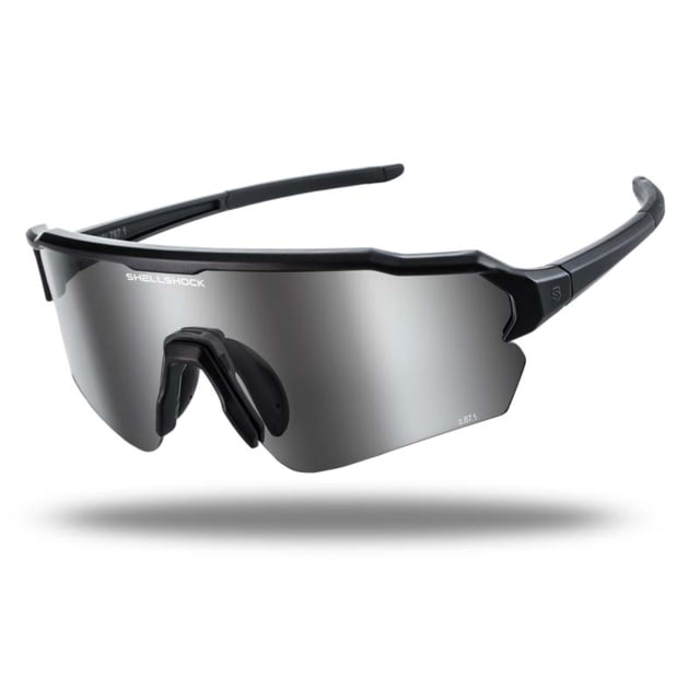 Shellshock Protection SunShift HD+ Men's Sunglasses Black Frame Polarized HD Z87 Silver Lens - Shellshock Protection