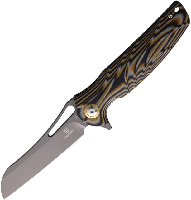 Shieldon Bazoucan Folding Knife 4.5in Closed 3.5in Gray Titanium D2 Tool Steel Blade Multi G10 Handle - Shieldon