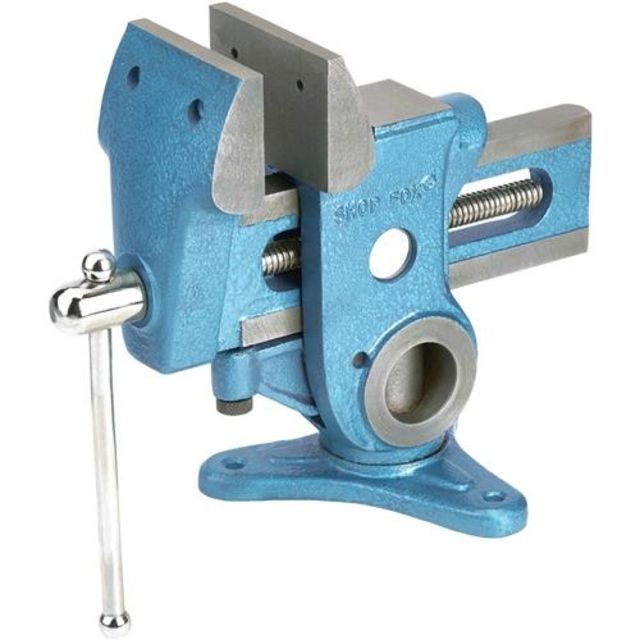 Shop Fox 360-Degree Swivel Parrot Vise 4.75 in. Capacity 3-1/2 in. x 2-1/8 in. Jaws