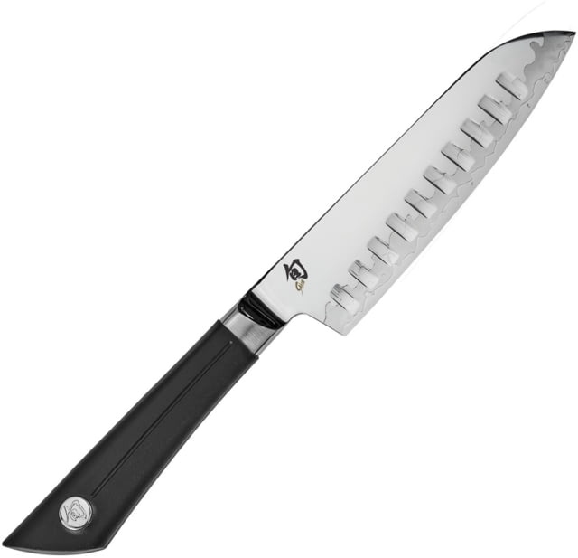 Shun Cutlery Sora Santoku Knife 10.5in Overall 5.5in Blade Hand Sharpened 16 Degree Double-Bevel Blade With Vg10 San Mai Core And Japanese 420J Upper - Shun Cutlery