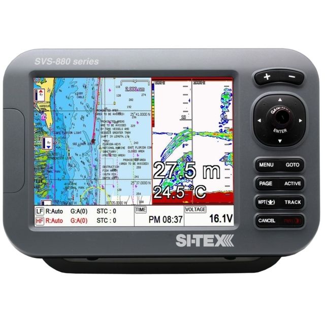 Si-Tex 8" Chartplotter/Sounder Combo w/Internal GPS Antenna & Navionics+ Flexible Coverage Chart Card - Si-Tex