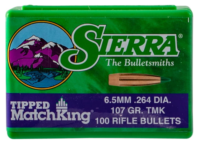 Sierra Bullets 6.5mm Caliber 107 Grain Tipped MatchKing Rifle Bullets, 7407 by USA Sierra Bullets Reloading Bullets & Shot
