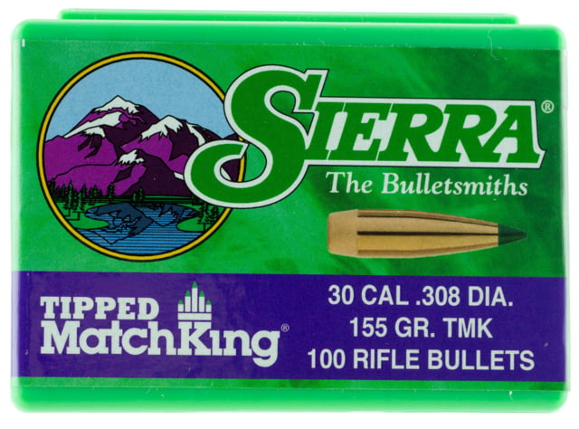 Sierra Bullets .30 Caliber 155 Grain Tipped MatchKing 100 Rifle Bullets, 7755 by USA Sierra Bullets Reloading Bullets & Shot