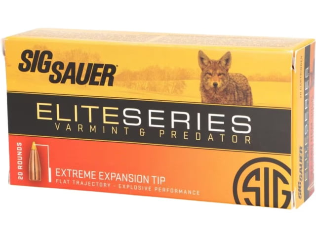 SIG SAUER .223 Remington 40 Grain Nosler Varmageddon Brass Cased Rifle Ammo 20 Rounds