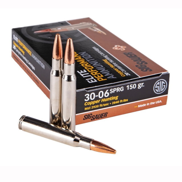 SIG SAUER SIG Hunting Rifle Ammo Springfield 150 grain Hunting Tipped Brass Cased Centerfire Rifle Ammo 20 Rounds