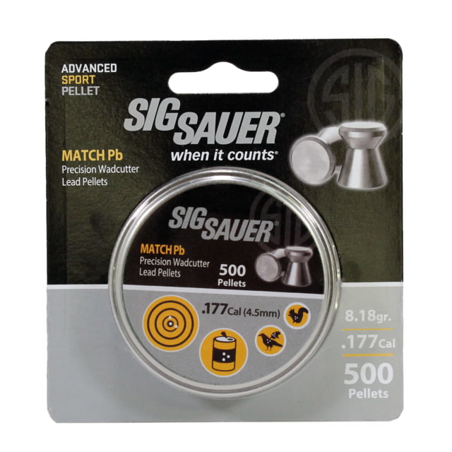 SIG SAUER Match .177 Lead Flat Nose Pellets
