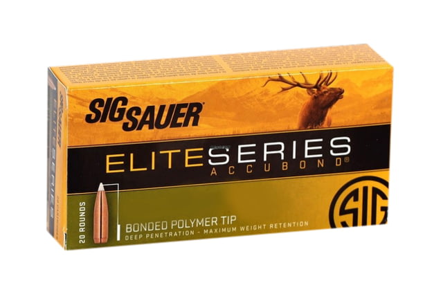  SAUER Elite Accubond .300 Winchester Magnum 180 Grain Nosler Accubond Brass Cased Centerfire Rifle 20 Rounds Ammo