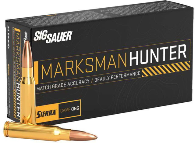  SAUER Marksman Hunter .270 Win 140 Grain Sierra Gameking Brass Cased Centerfire Rifle 20 Rounds Ammo