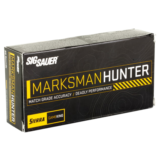 SAUER Marksman Hunter .308 Win 165 Grain Sierra Gameking Brass Cased Centerfire Rifle 20 Rounds Ammo