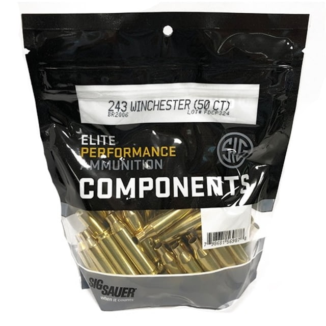 SIG SAUER Rifle Brass .243 Winchester Non-Primed 50 Brass/Bag