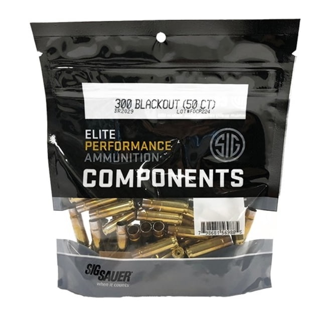 SIG SAUER Rifle Brass 300 Blackout Non-Primed 50 Brass/Bag