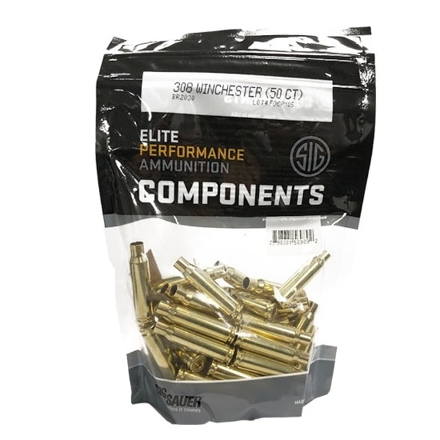 SIG SAUER Rifle Brass .308 Winchester Non-Primed 50 Brass/Bag