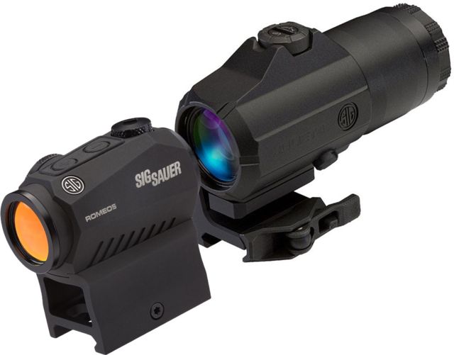 Demo SIG SAUER Romeo5 Red Dot Sight 2 MOA Red Dot M1913 Black Juliet3 3x Magnifier Black Medium
