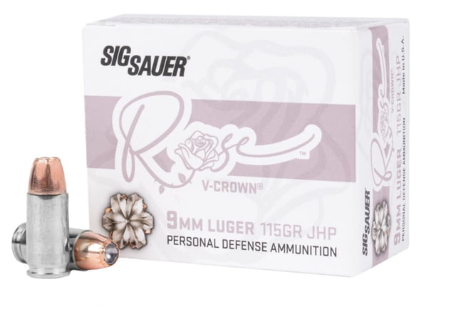  SAUER Rose 9mm Luger 115 Grain Jacketed Hollow Point Pistol 20 Rounds Ammo