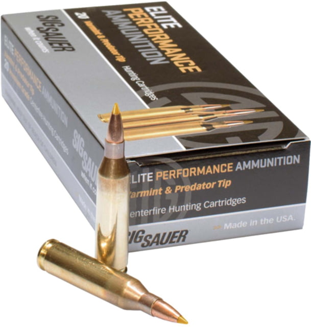 SIG SAUER SIG Hunting Rifle Ammo Springfield 165 grain Controlled Expansion Tip Brass Cased Centerfire Rifle Ammo 20 Rounds