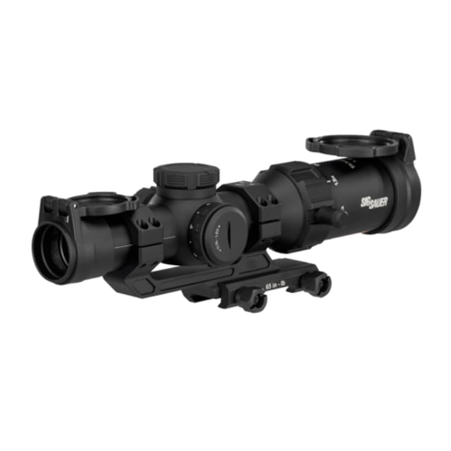Sig Sauer TANGO SPR Rifle Scope 1-4X Magnification Second Focal Plane Hellfire Quadplex Illuminated FL-4 Reticle 24mm Objective 30mm Main Tube Black