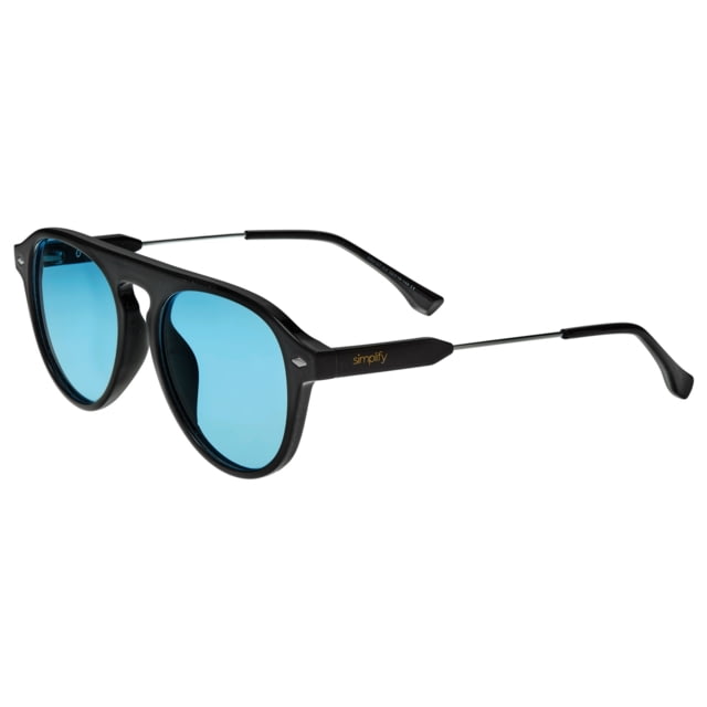 Simplify Carter Polarized Sunglasses Black Frame Blue Lens Black/Blue One Size - Simplify