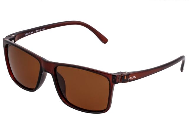 Simplify Ellis Polarized Sunglasses - Unisex Brown/Brown One Size - Simplify