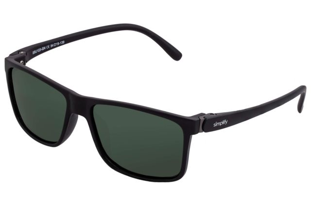 Simplify Ellis Polarized Sunglasses - Unisex Matte Black/Black One Size - Simplify