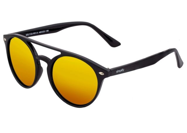 Simplify Finley Polarized Sunglasses - Unisex Black/Red-Yellow One Size - Simplify