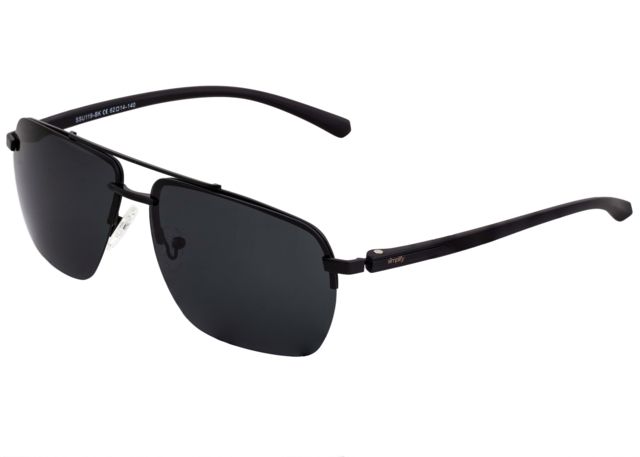 Simplify Lennox Polarized Sunglasses - Unisex Black/Black One Size - Simplify