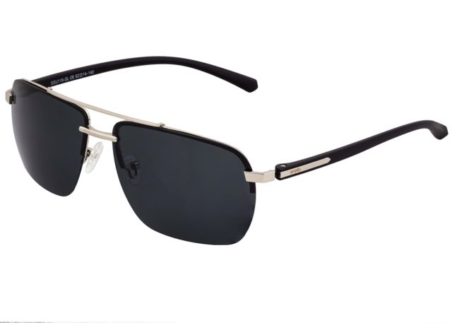 Simplify Lennox Polarized Sunglasses - Unisex Silver/Black One Size - Simplify