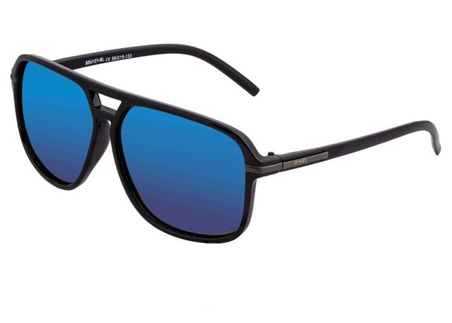 Simplify Reed Polarized Sunglasses - Unisex Black/Blue One Size - Simplify