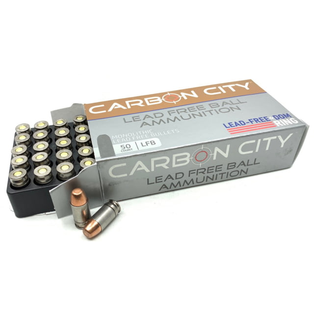 terFire Carbon City 9mm Luger 100 Grain Lead-Free Ball Steel Cased Centerfire Pistol 50 Rounds Ammo