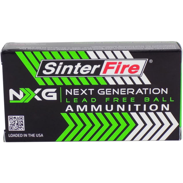 SinterFire NXG Loose Pack 9mm Luger 100 Grain Lead-Free Ball Brass Cased Centerfire Pistol Ammo 250 Rounds - Sinterfire