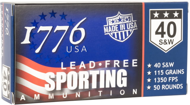 SinterFire USA .40 S&W 115 Grain Lead-Free Ball Brass Cased Centerfire Pistol Ammo 50 Rounds - Sinterfire