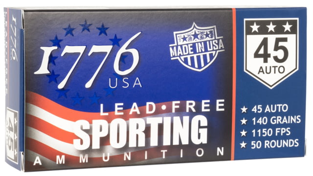 terFire USA .45 ACP 140 Grain Lead-Free Ball Brass Cased Centerfire Pistol 50 Rounds Ammo