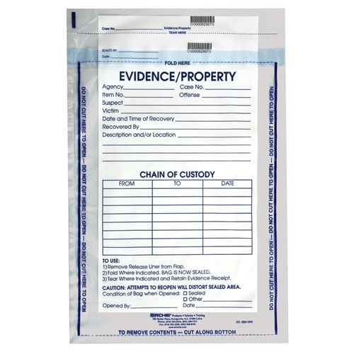 Sirchie - Integrity Evidence Bags 12inch X 15.5inch 100/pack