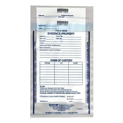 Sirchie - Integrity Evidence Bags 7.5inch X 10.5inch 100/pack