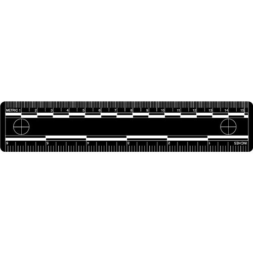 Sirchie - Photo Evidence Scales 6inch Black W/ White Printing 10ea - Sirchie
