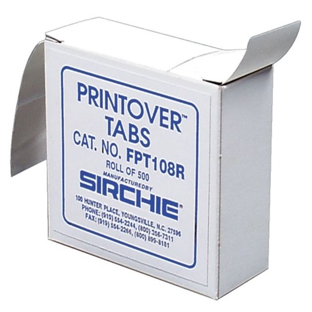 Sirchie - Printover Tabs On A Roll 500ea