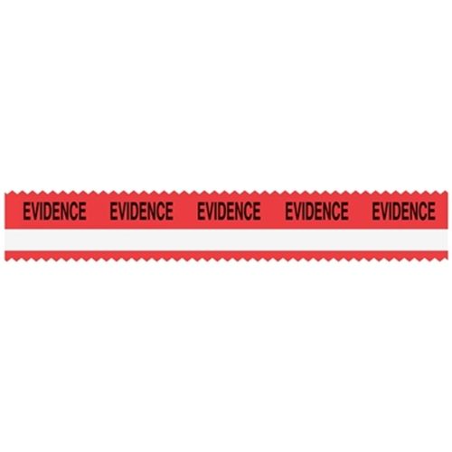 Sirchie - Sirchmark Evidence Integrity Tape Red W/ White Stripe W/ Black Evidence 108'