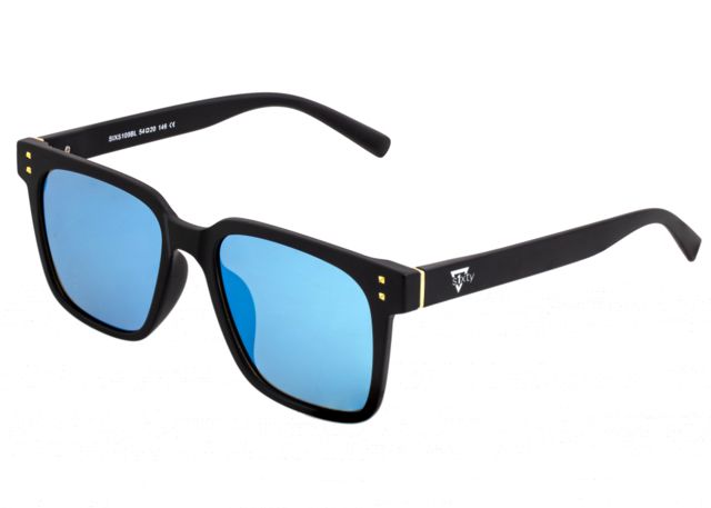 Sixty One Sunglasses Carpi Polarized Sunglasses - Unisex Black/Blue One Size - Sixty One